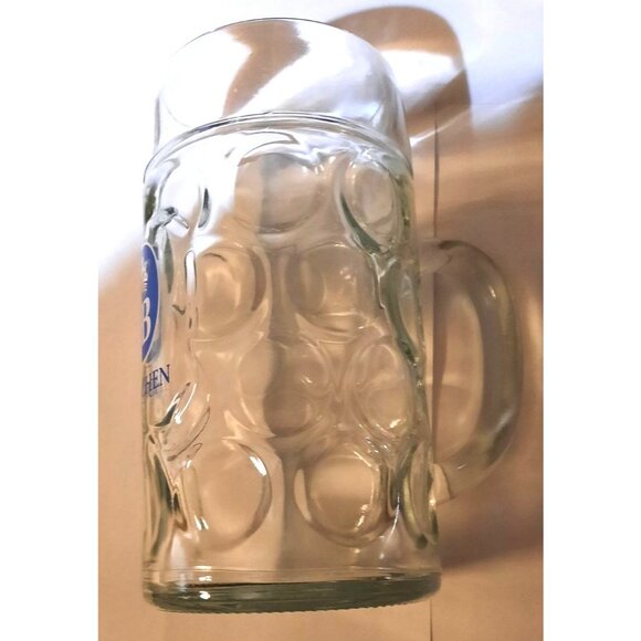 Hofbräuhaus München Beer Stein Glass Mug 1 Liter - Picture 4 of 6